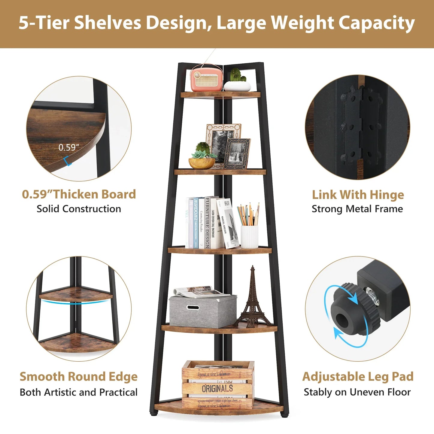 Corner Ladder Bookcase
