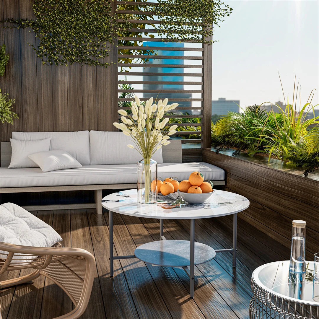 Round Double-Layer Coffee Table