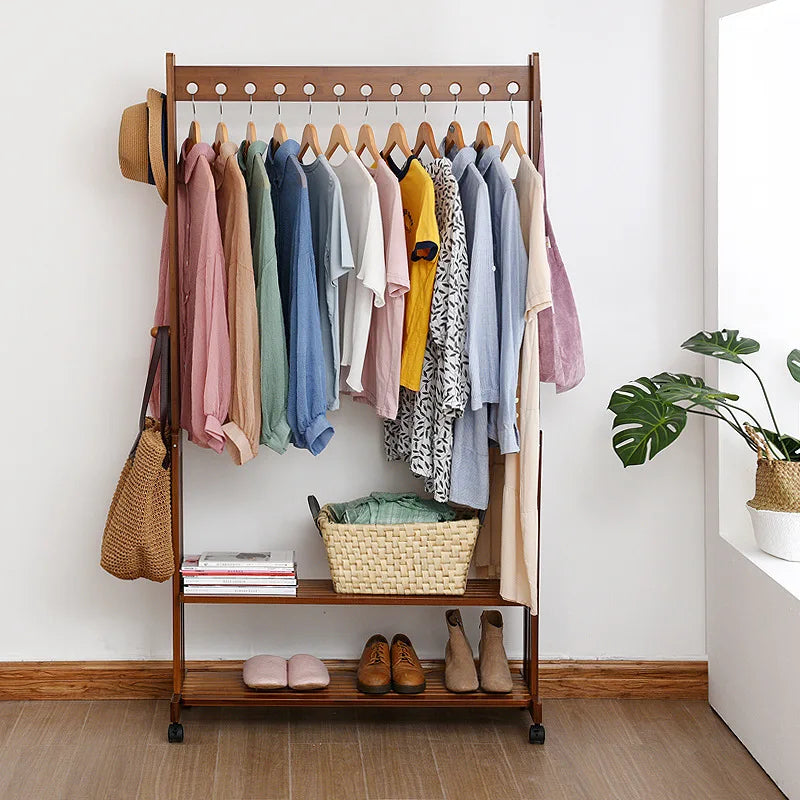 Vintage Bamboo Clothes Rack
