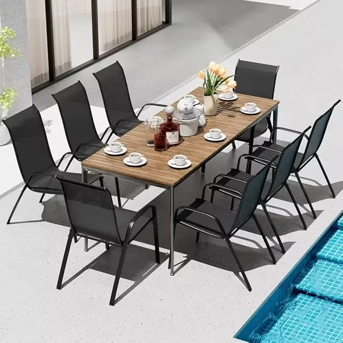 Stackable Patio Dining Chairs Set