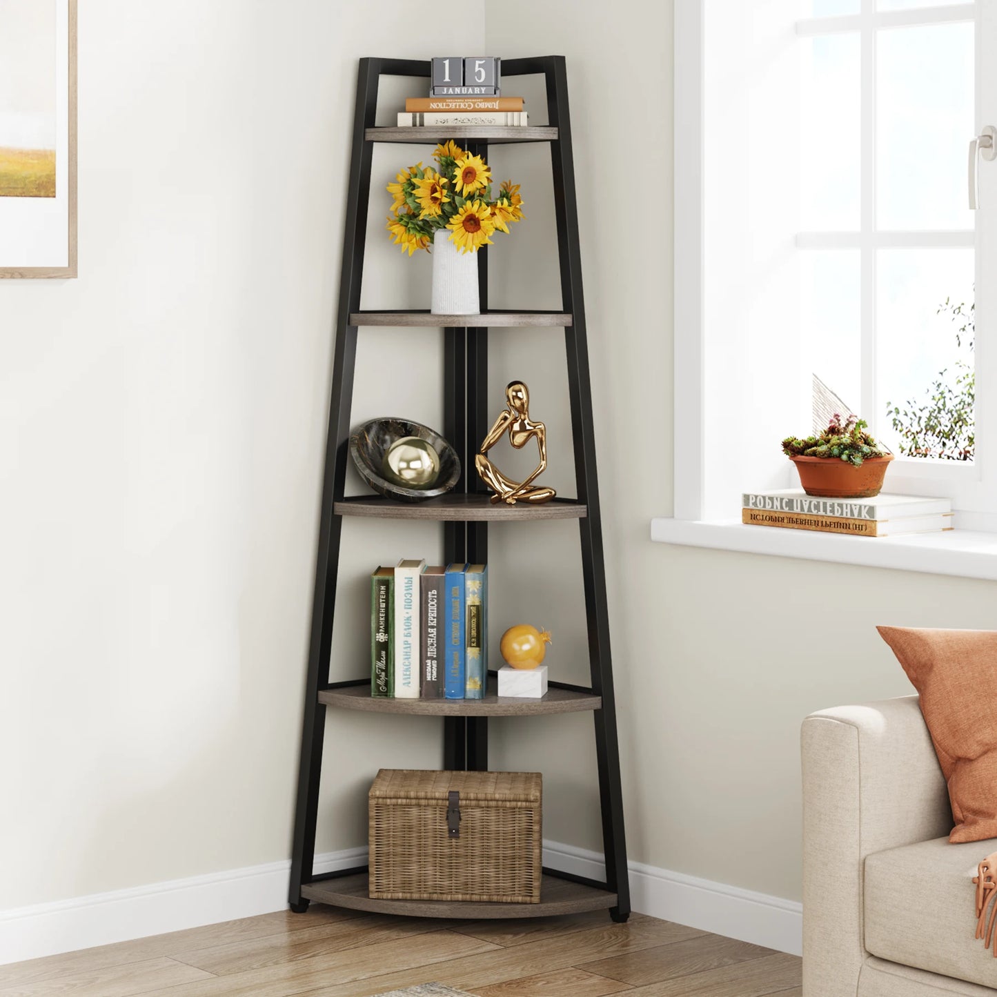 Corner Ladder Bookcase