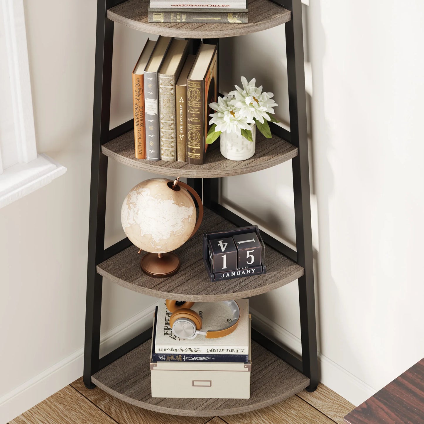 Corner Ladder Bookcase