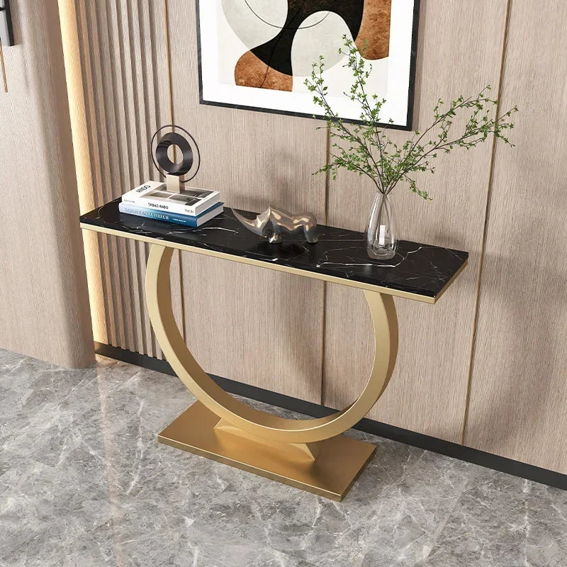 Nordic Corner Console Table – Elegant Minimalist Entryway Table for Modern Hallways