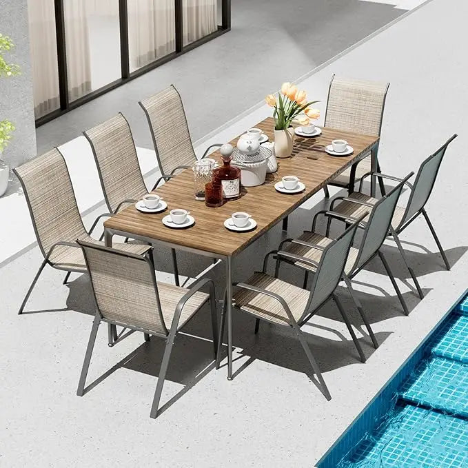 Stackable Patio Dining Chairs Set