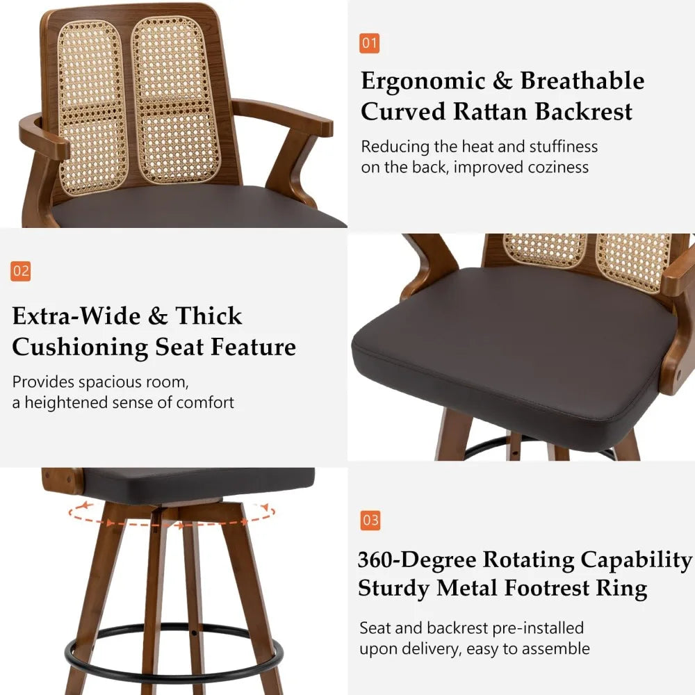 Swivel Bar Stools Set