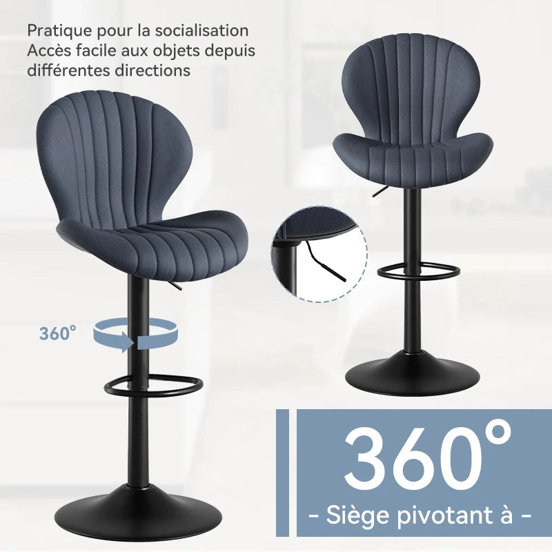 Adjustable Rotating Bar Chairs