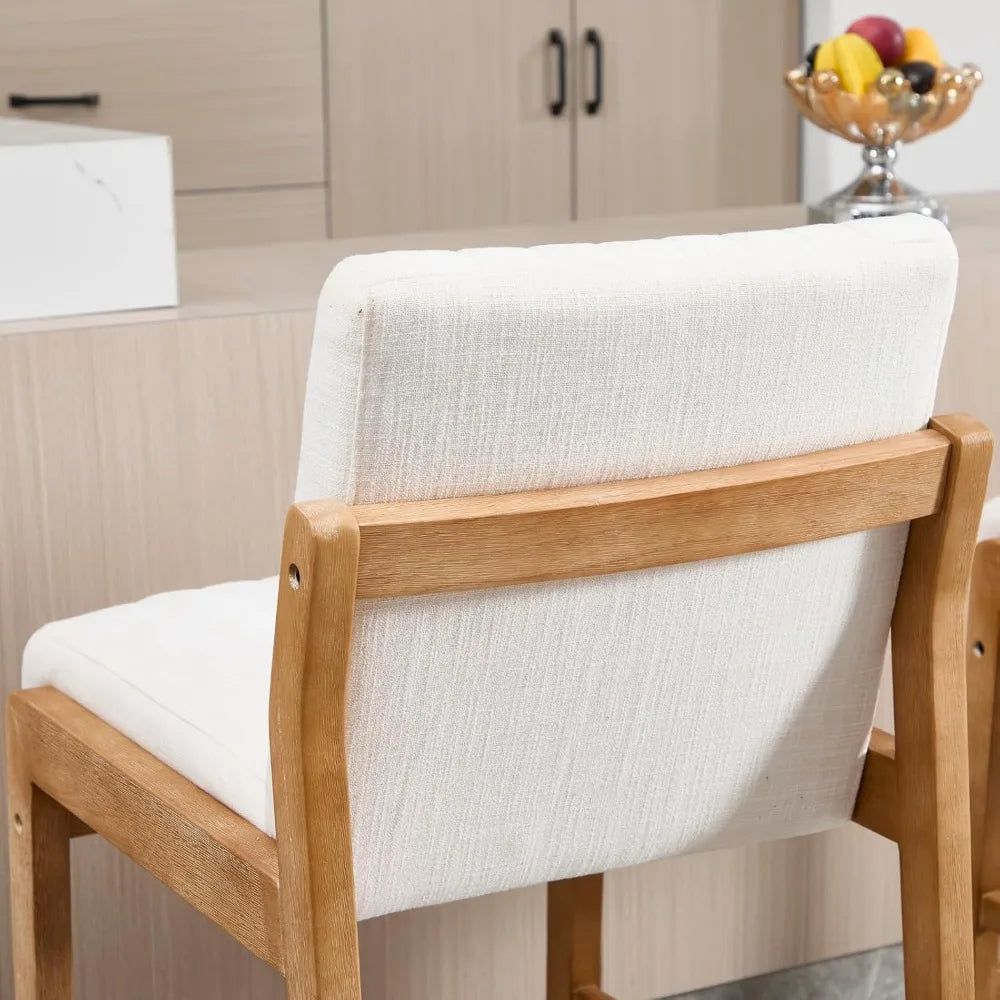 Rustic Linen Bar Stools