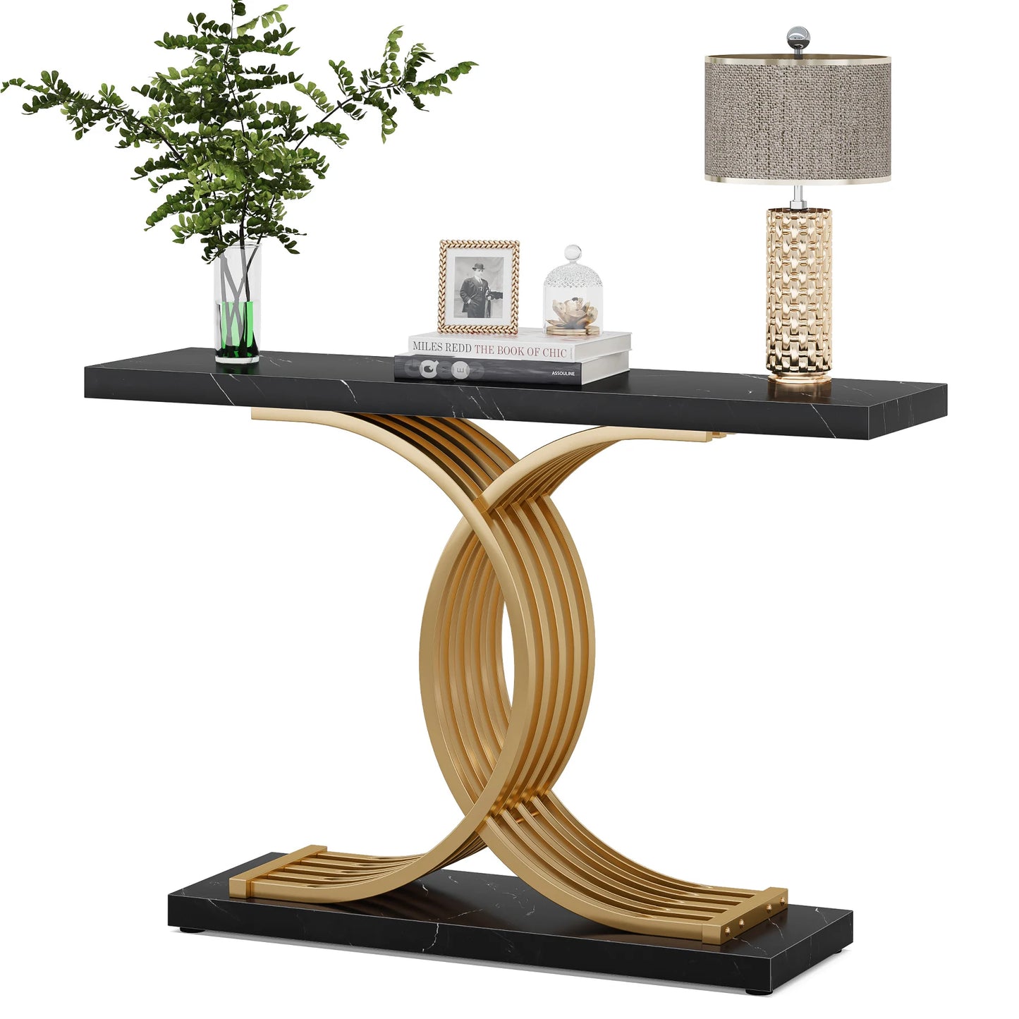 Gold Geometric Console