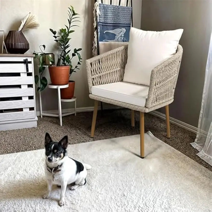 Tan Wicker Bistro Chair