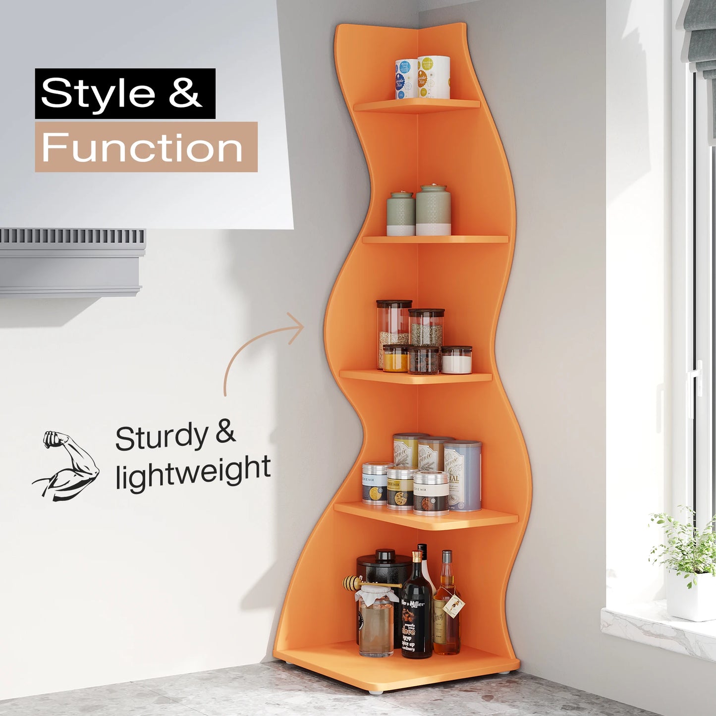 Corner 5‑Tier Shelf