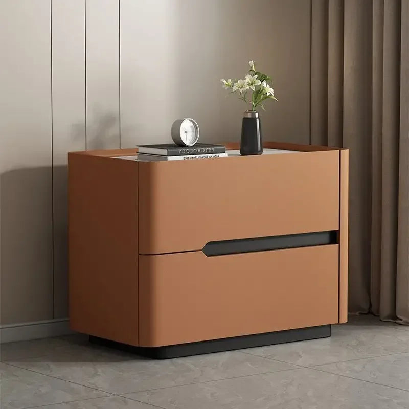 Nordic Modern Night Table – Minimalist Storage Bedside Table with Drawers