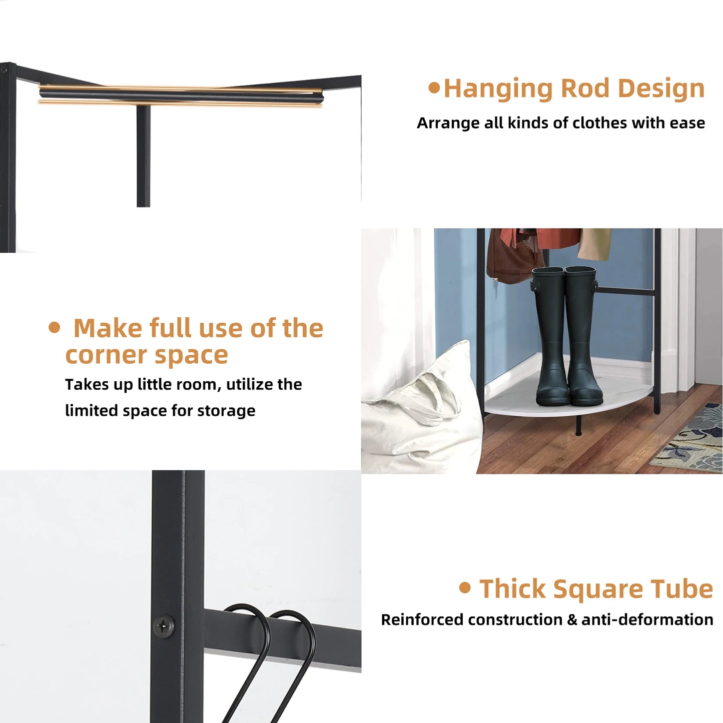 Corner Hall Tree Rack