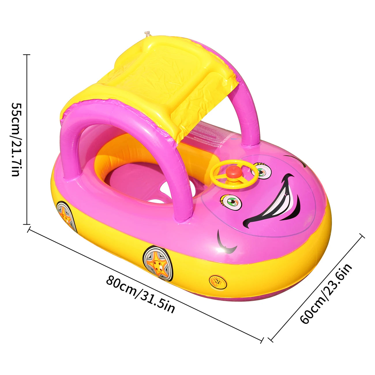 Car-shaped swimming floats for children