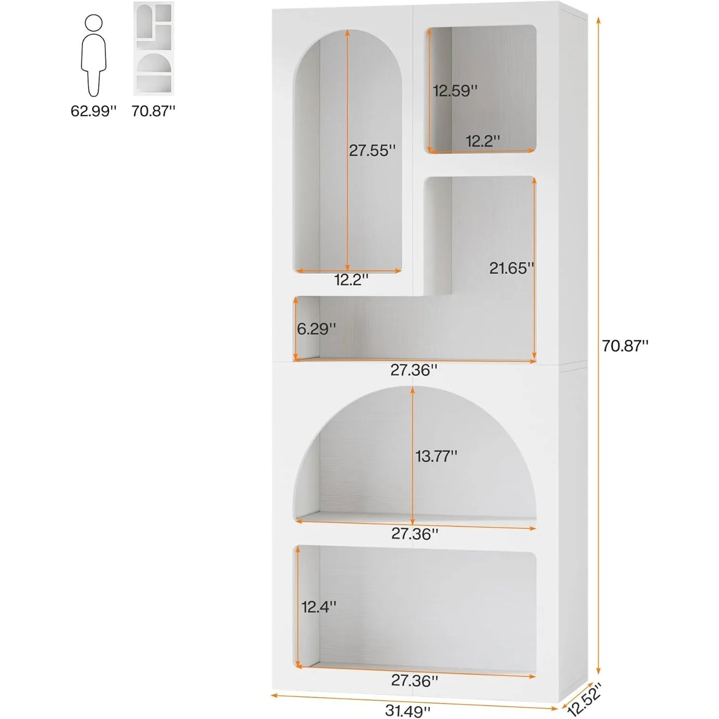 Geometric Arched Bookcase