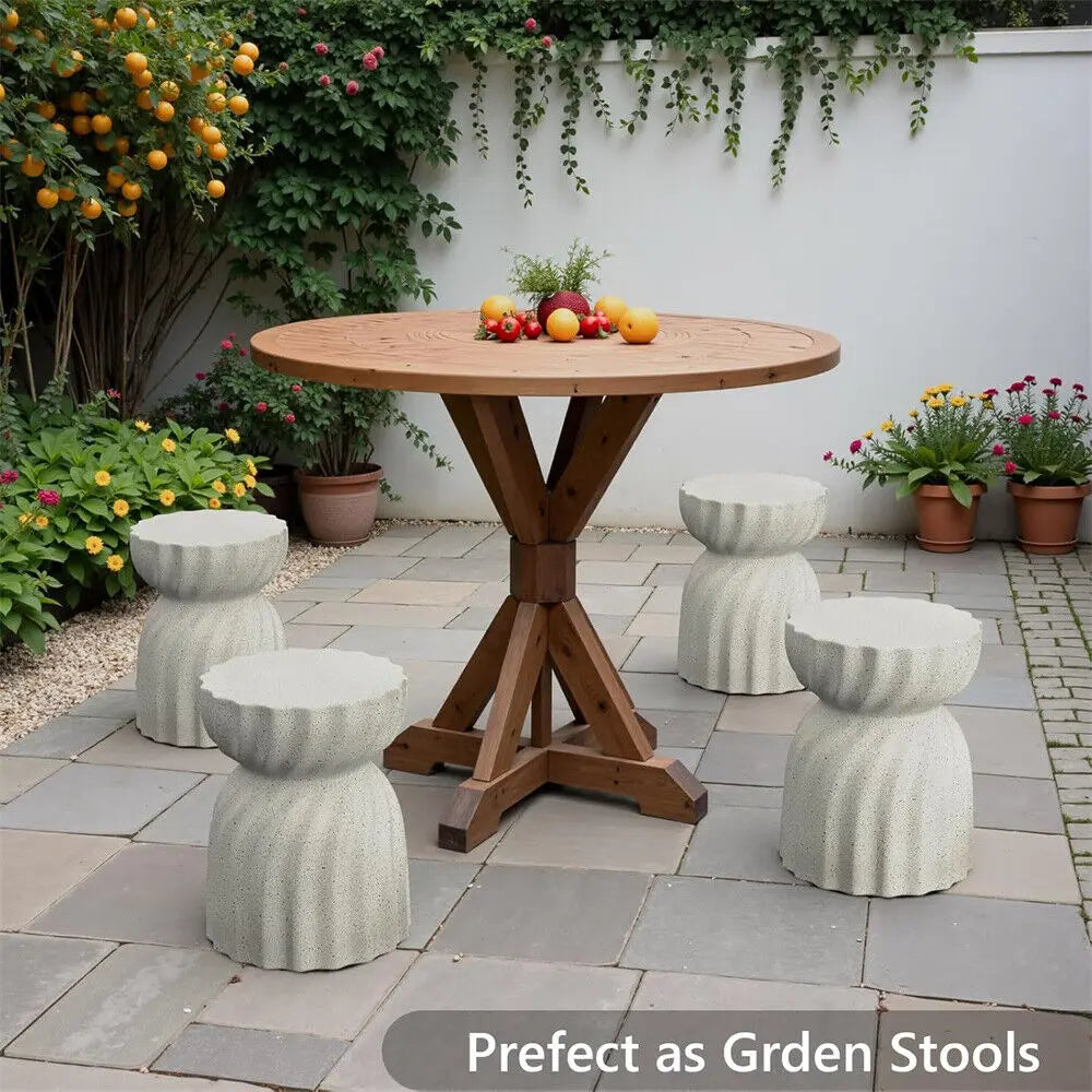 Hourglass Concrete Accent Side Table