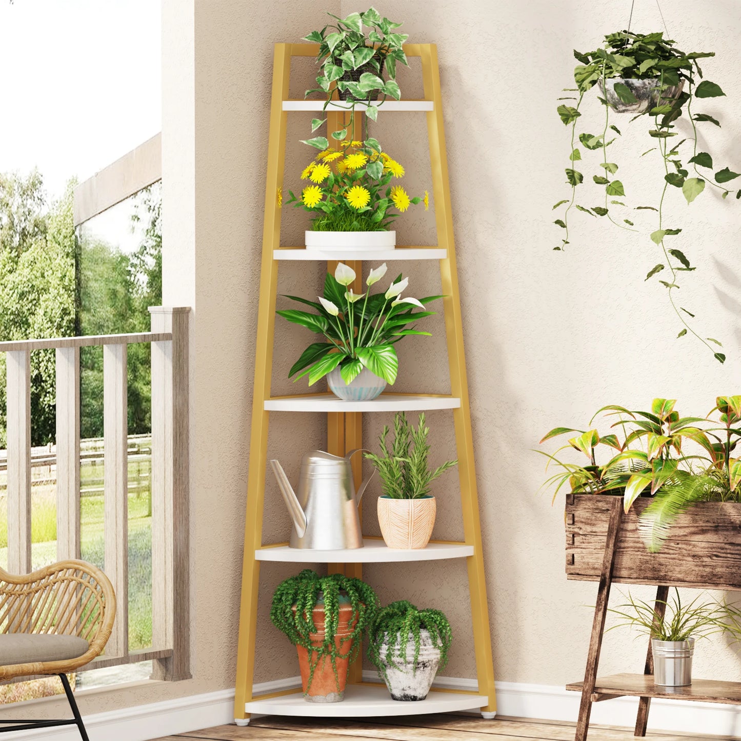 Corner Ladder Bookcase