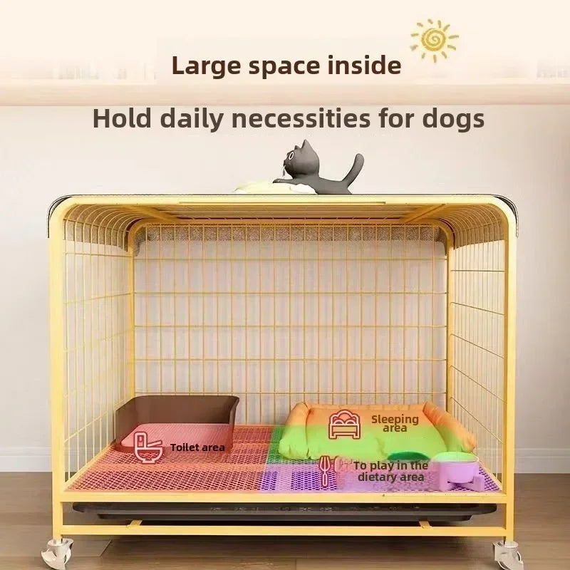 Indoor Dog Cage with Toilet
