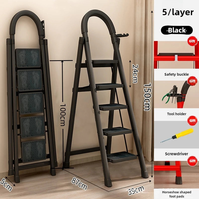 Foldable Carbon Steel Ladder