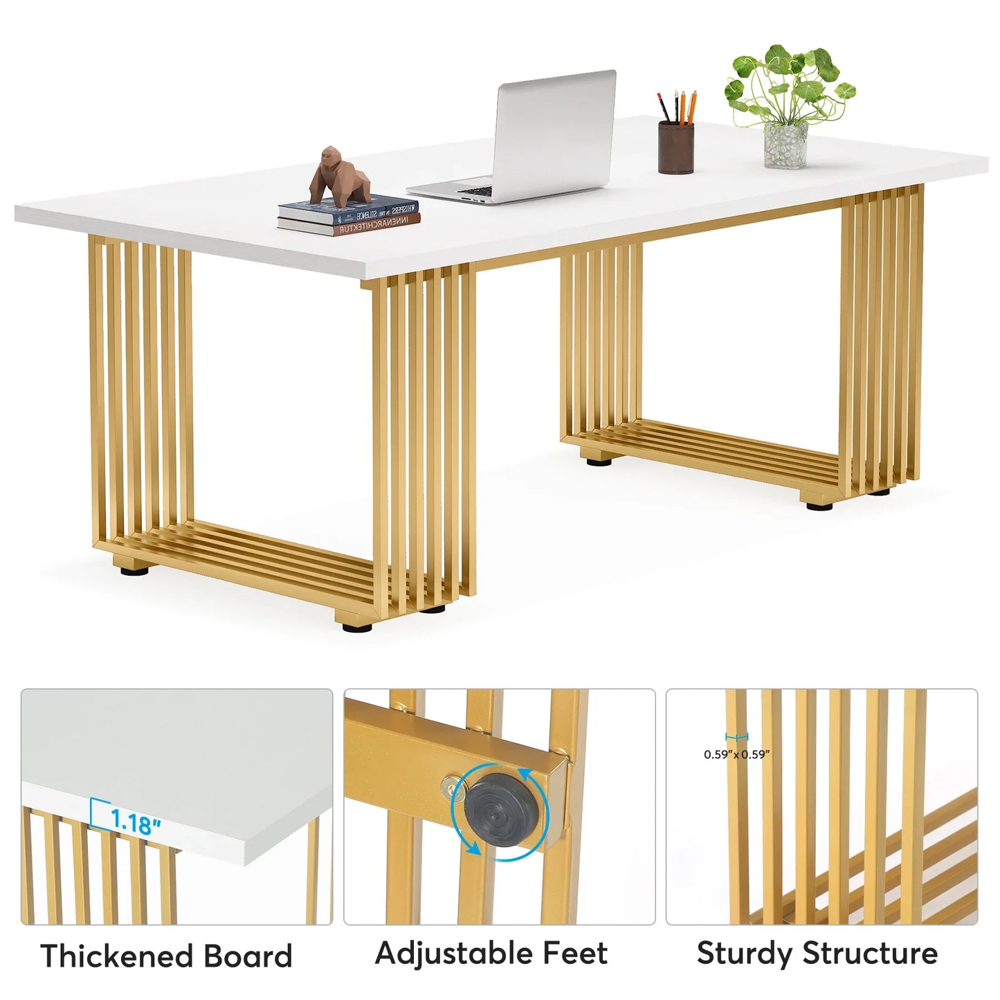 Gold-Leg Work Desk