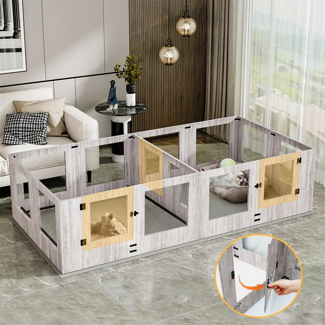 Glass Whelping Box Playpen