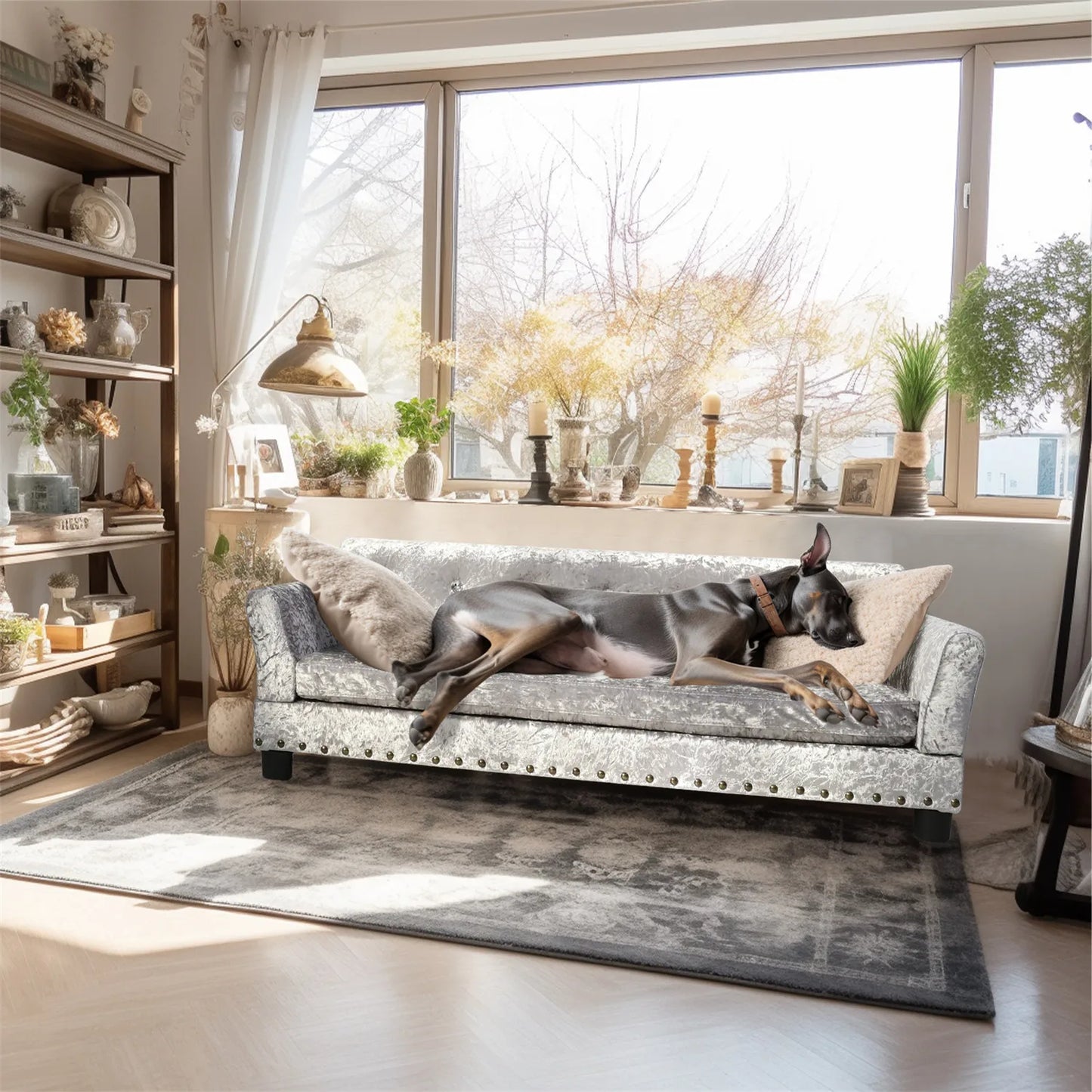 Tufted Elevated Dog Sofa