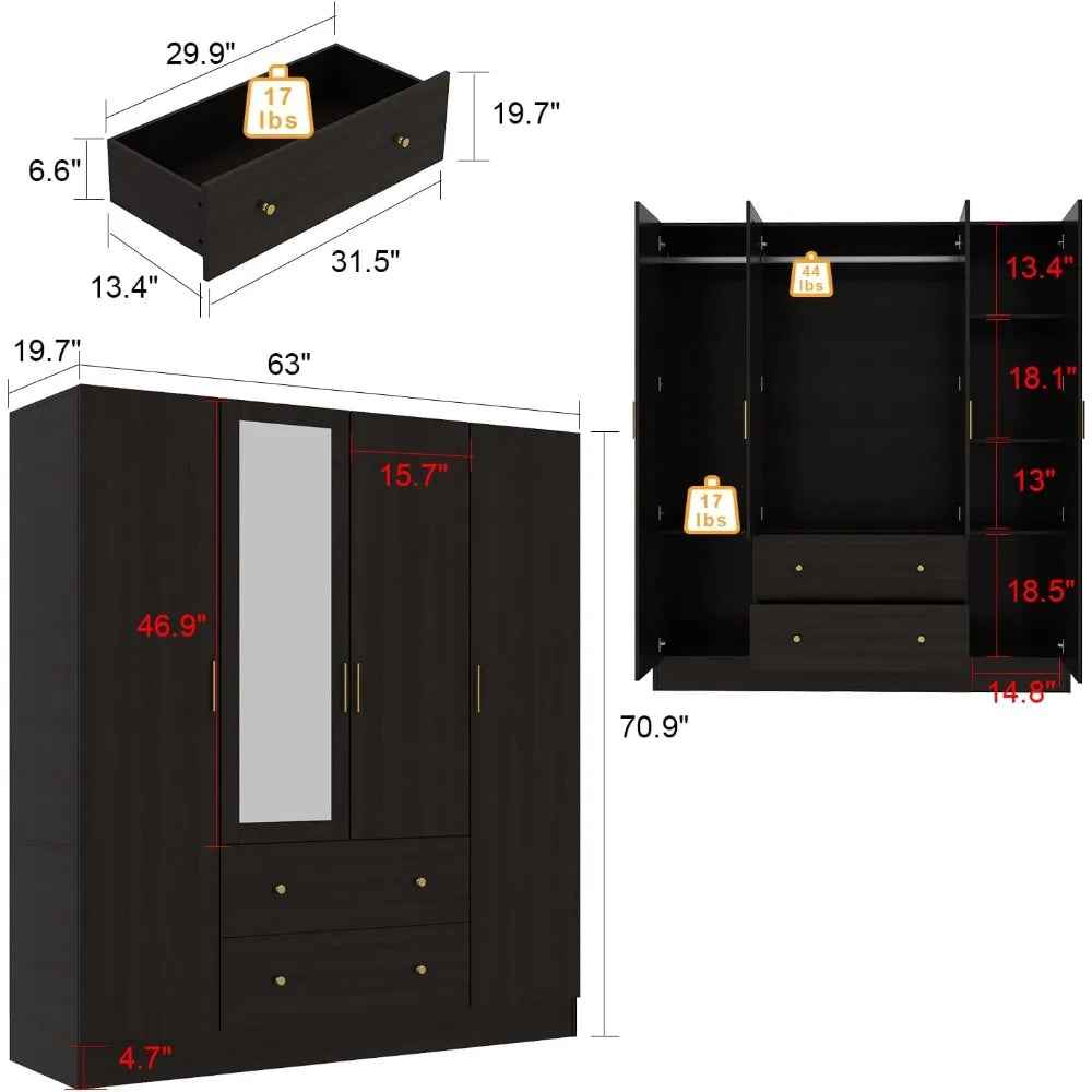 Dark Brown Wardrobe