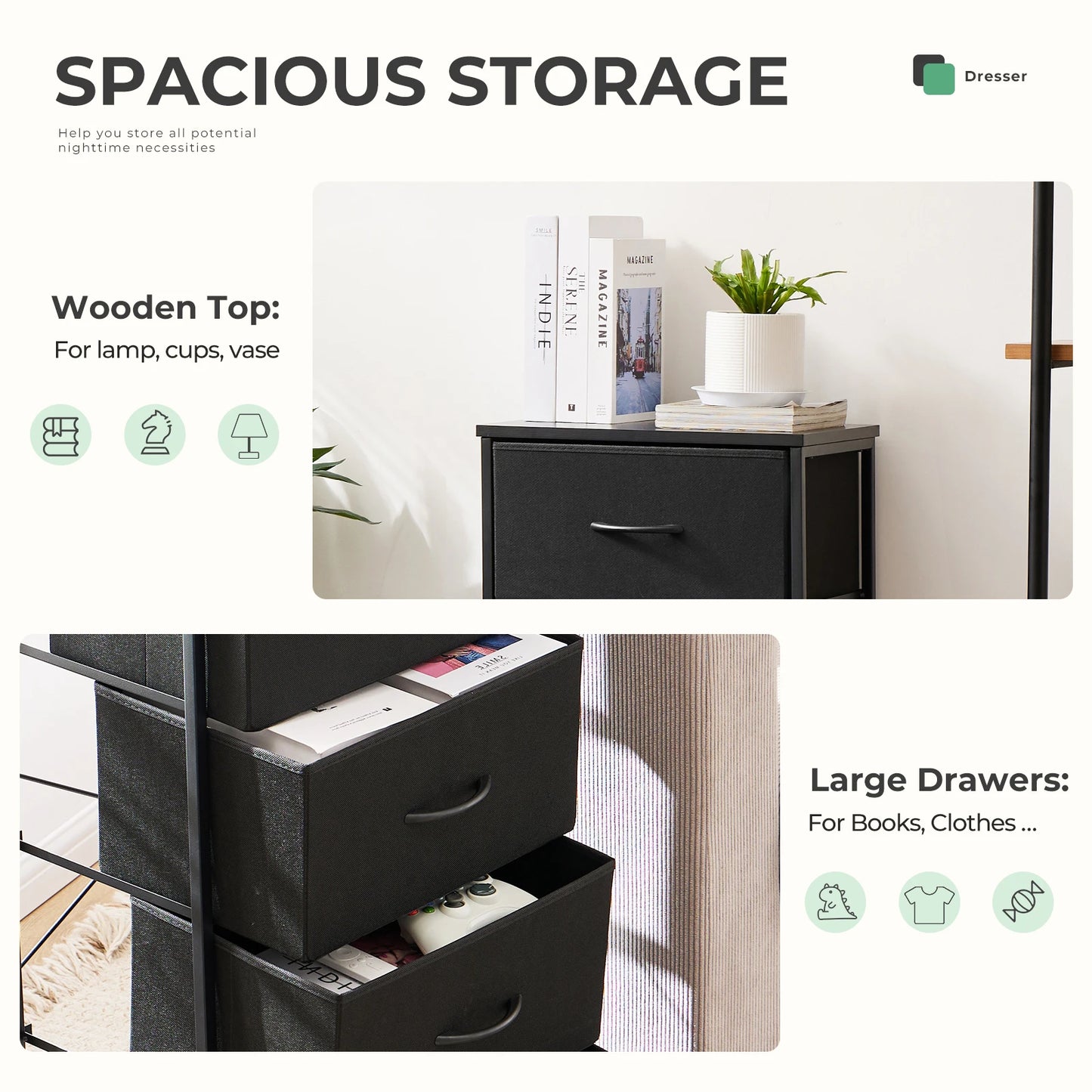 4-Layer Fabric Cabinet