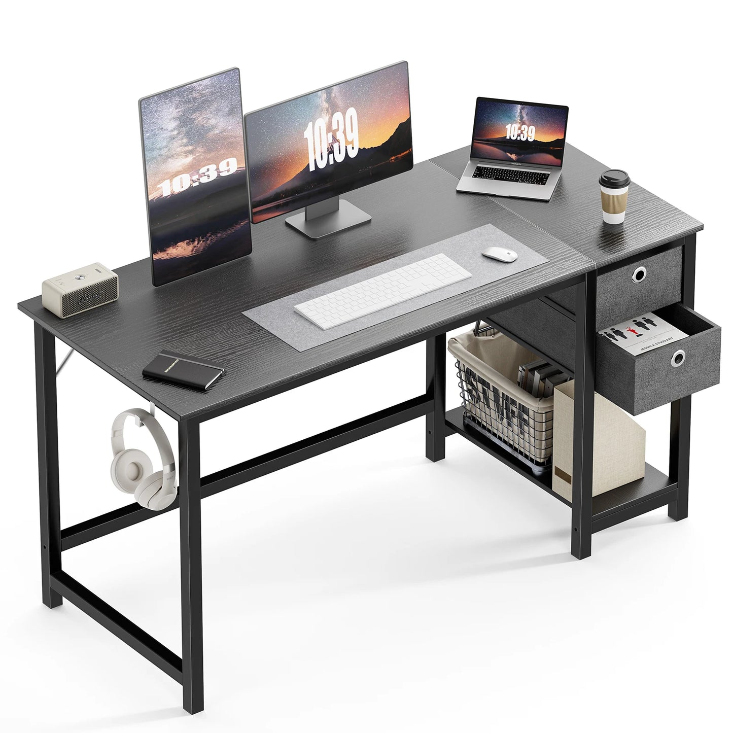 55-Inch Computer Desk with Drawers