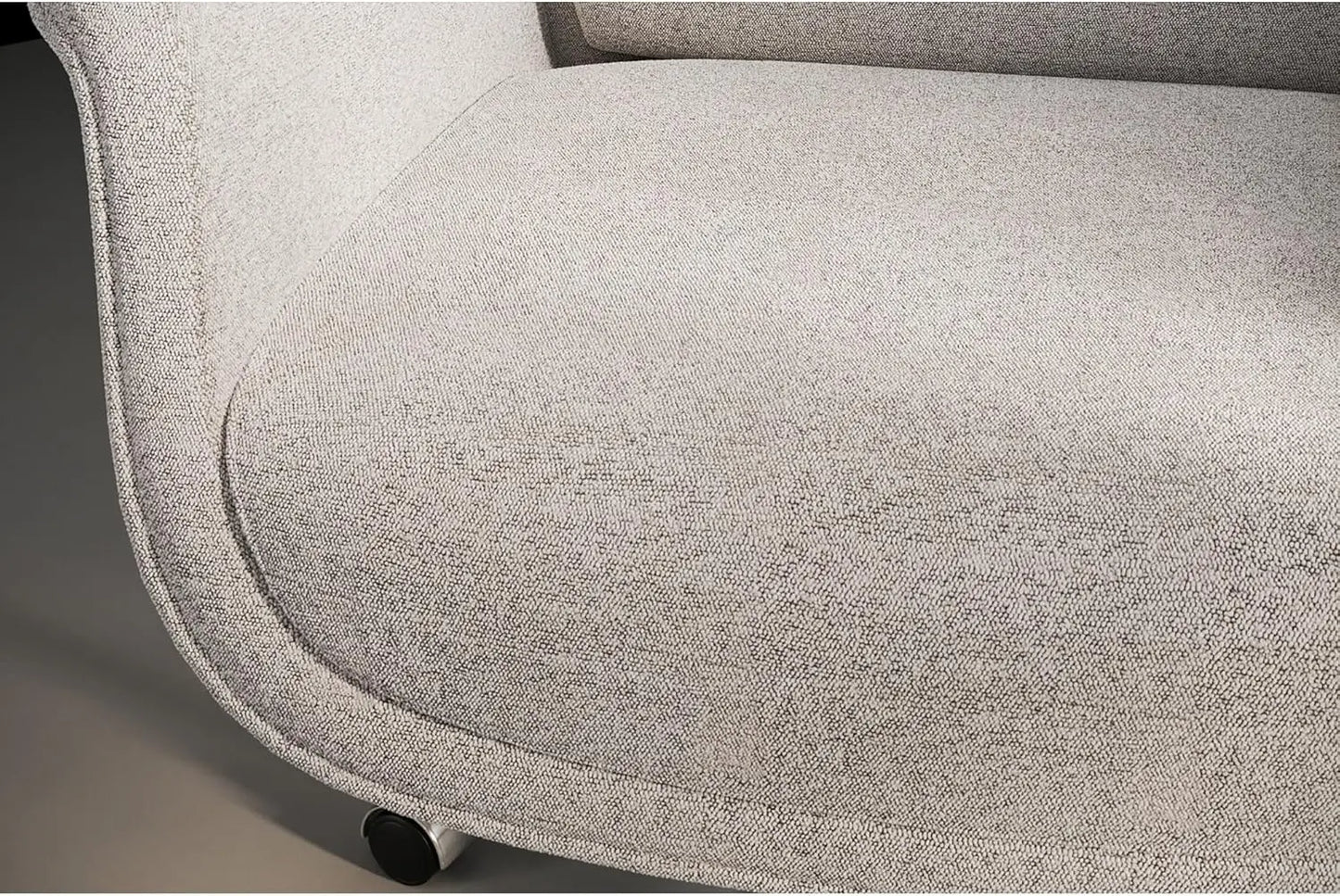 Bouclé High-Back Office Chair