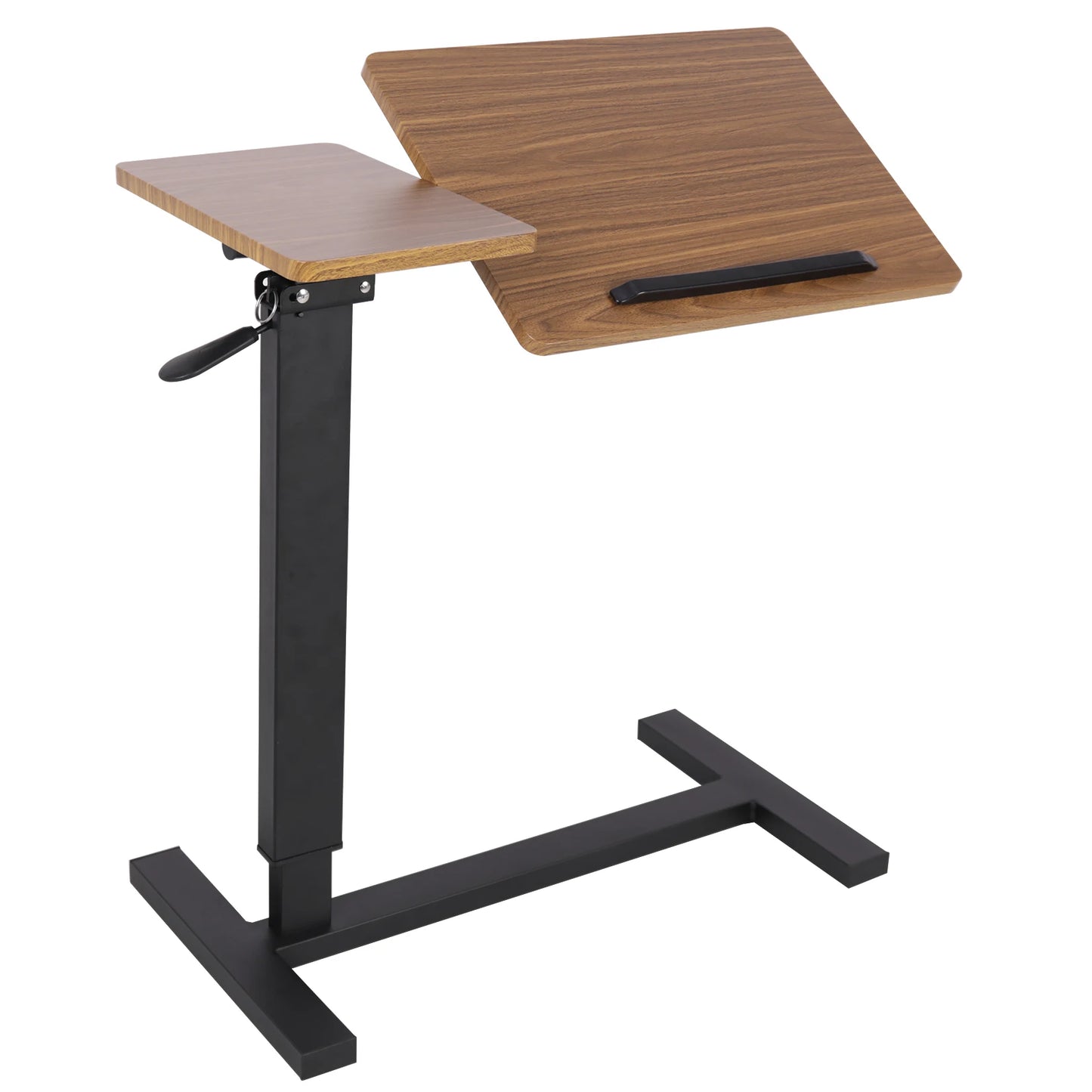 Adjustable Overbed Laptop Table with Hidden Wheels