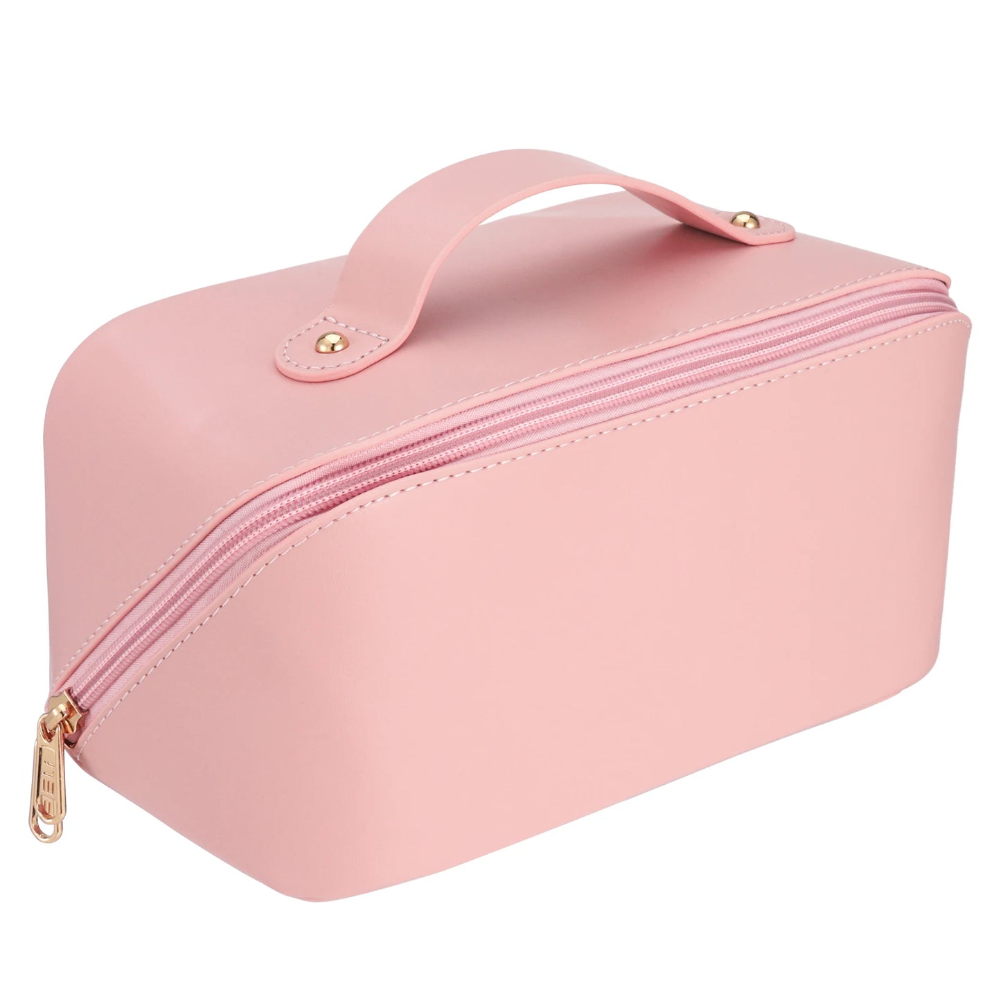 Travel Makeup Bag with Divider and Handle