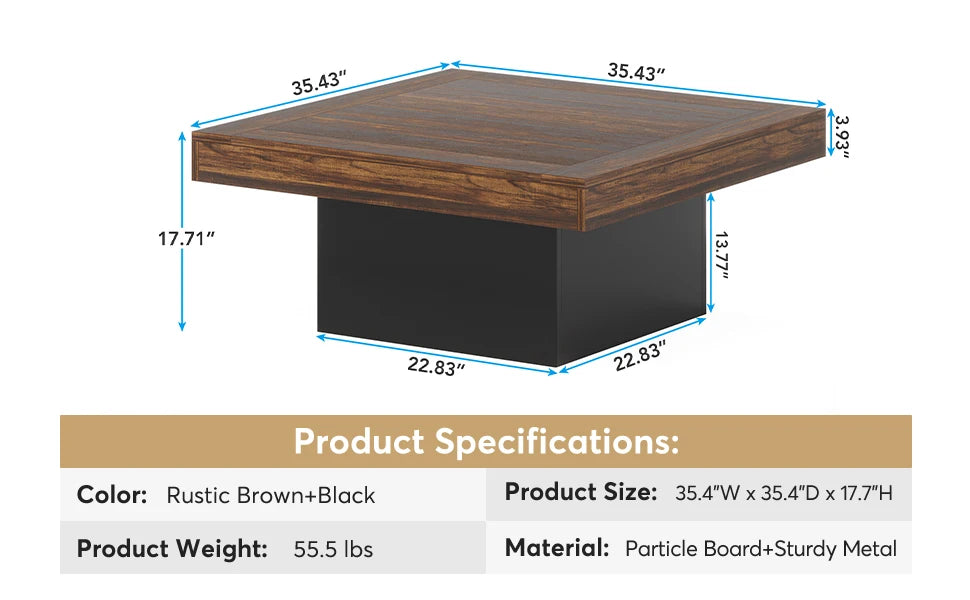 LED Rustic Coffee Table