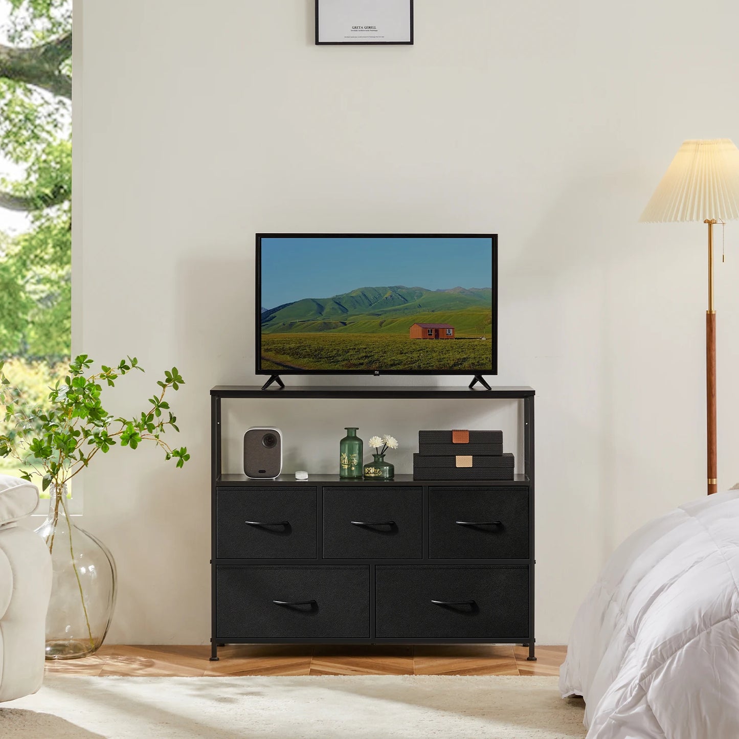 5-Drawer Shoe Cabinet TV Stand