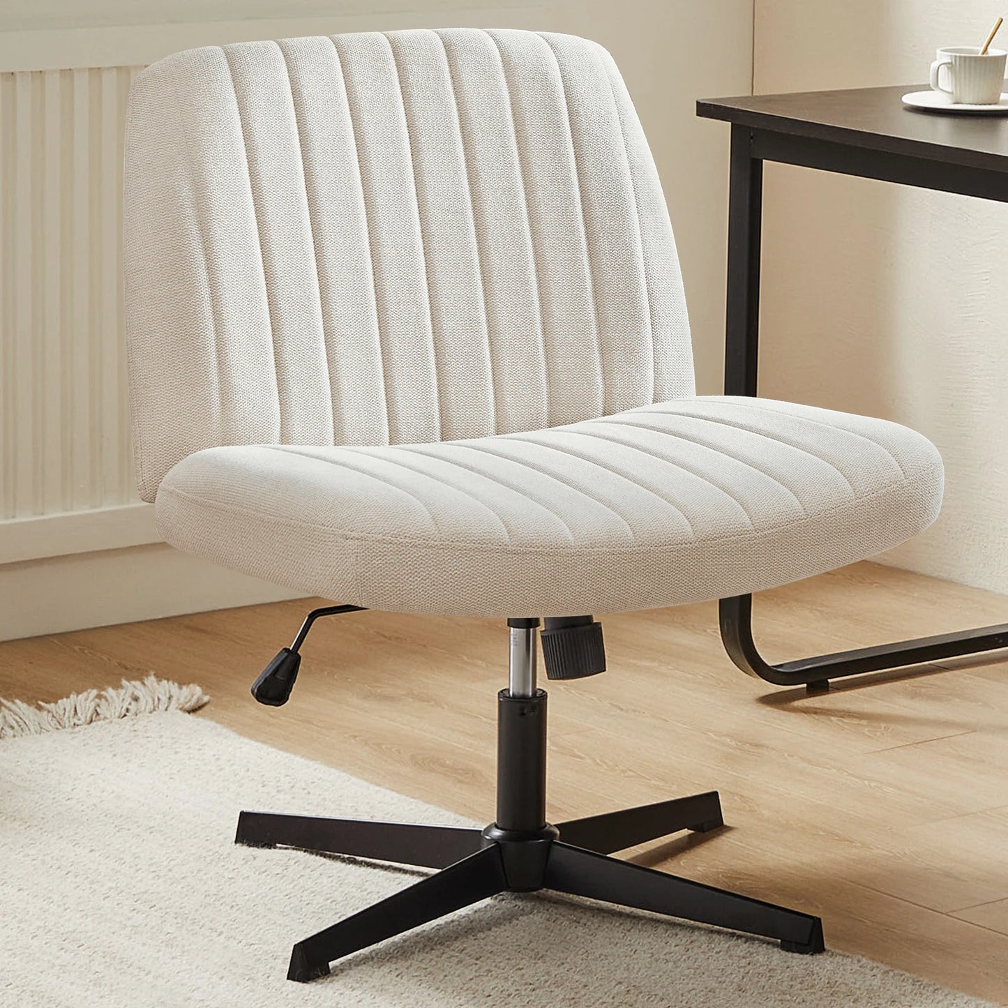 Cross Legged Office Chair with Adjustable Swivel