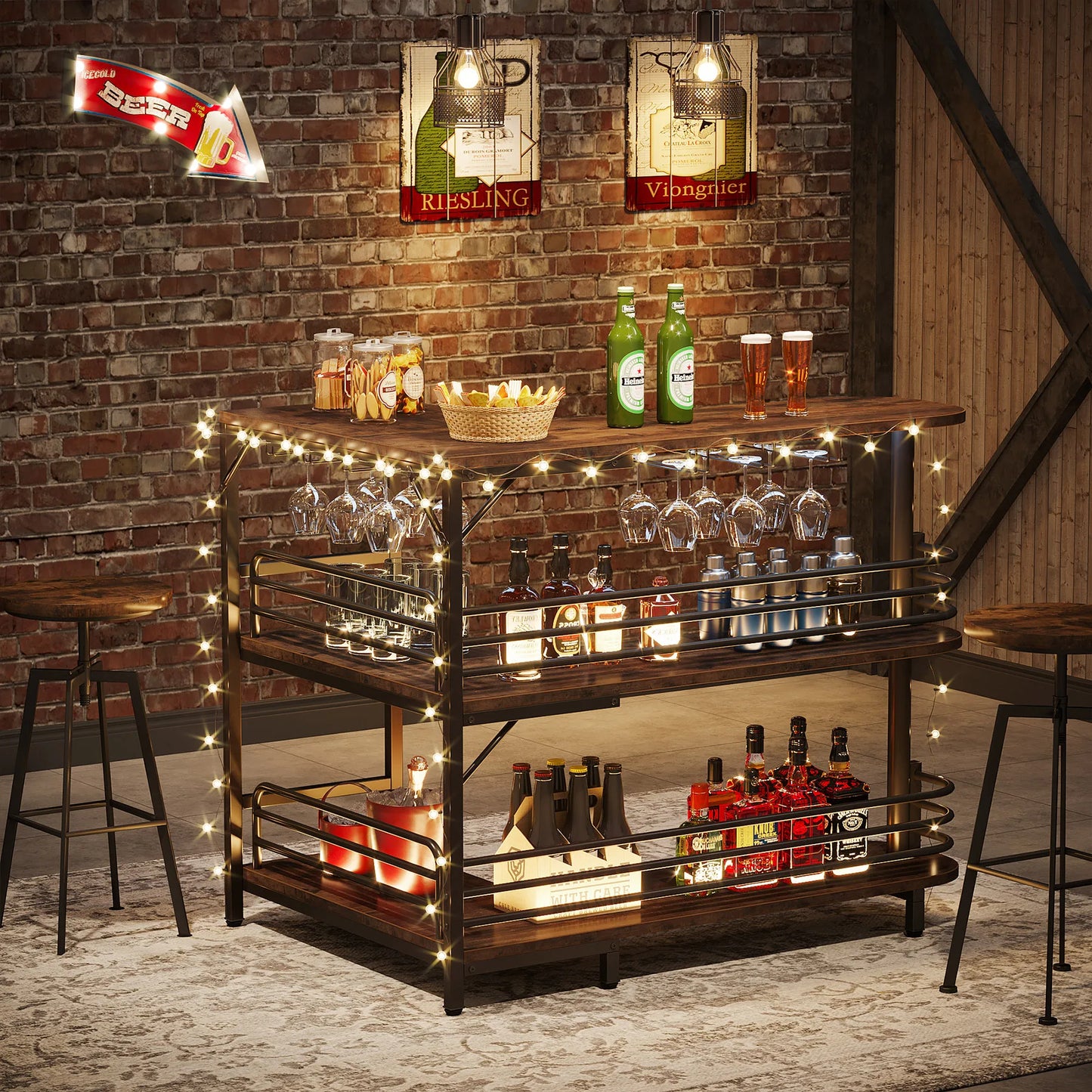 L‑Shaped Home Bar