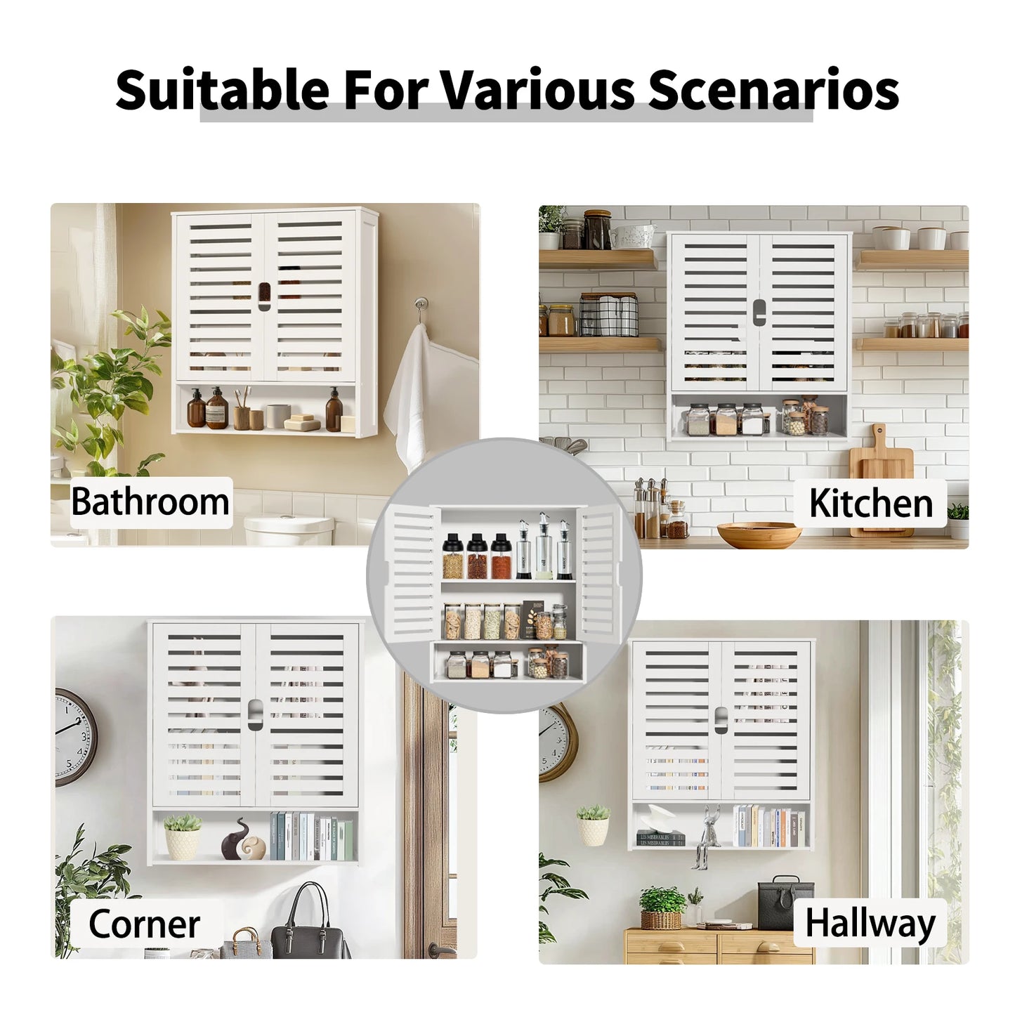 Bamboo Wall Bathroom Cabinet