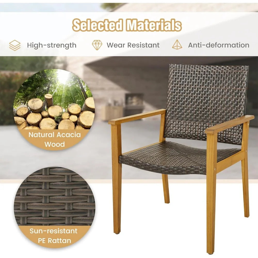 Patio Wicker Dining Set