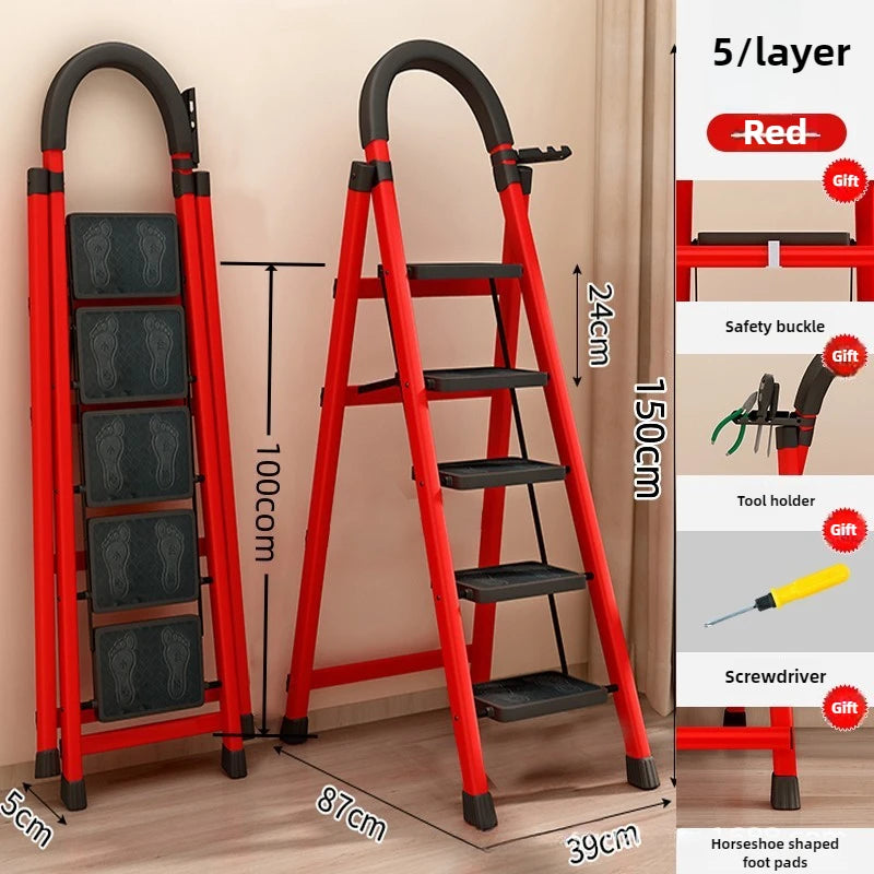 Foldable Carbon Steel Ladder