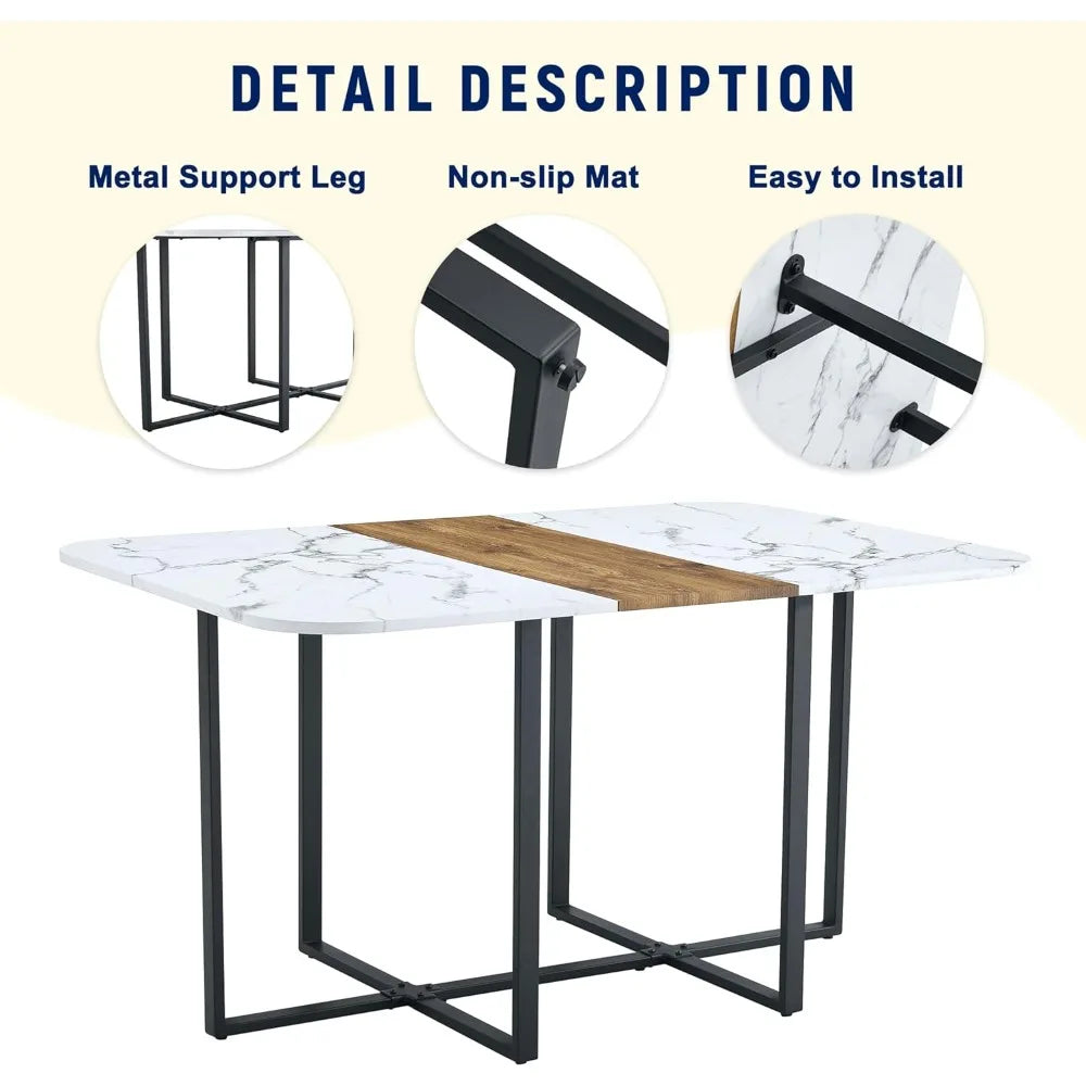 Faux Marble Dining Set