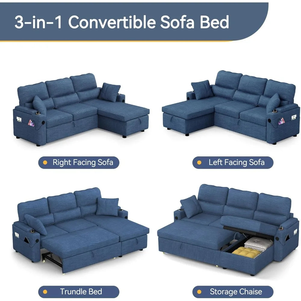 L‑Shaped Convertible Sofa