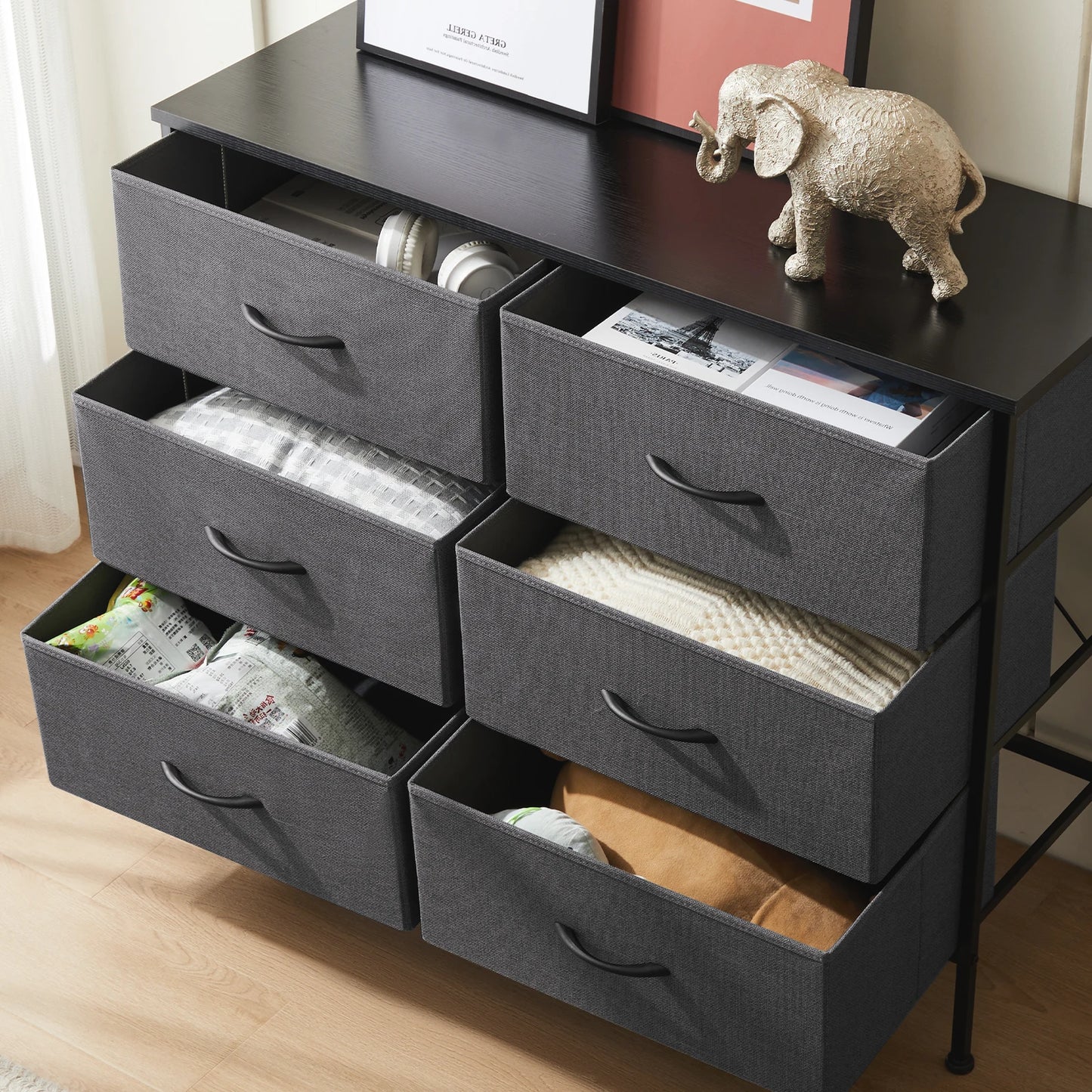 Fabric Drawer Nightstand