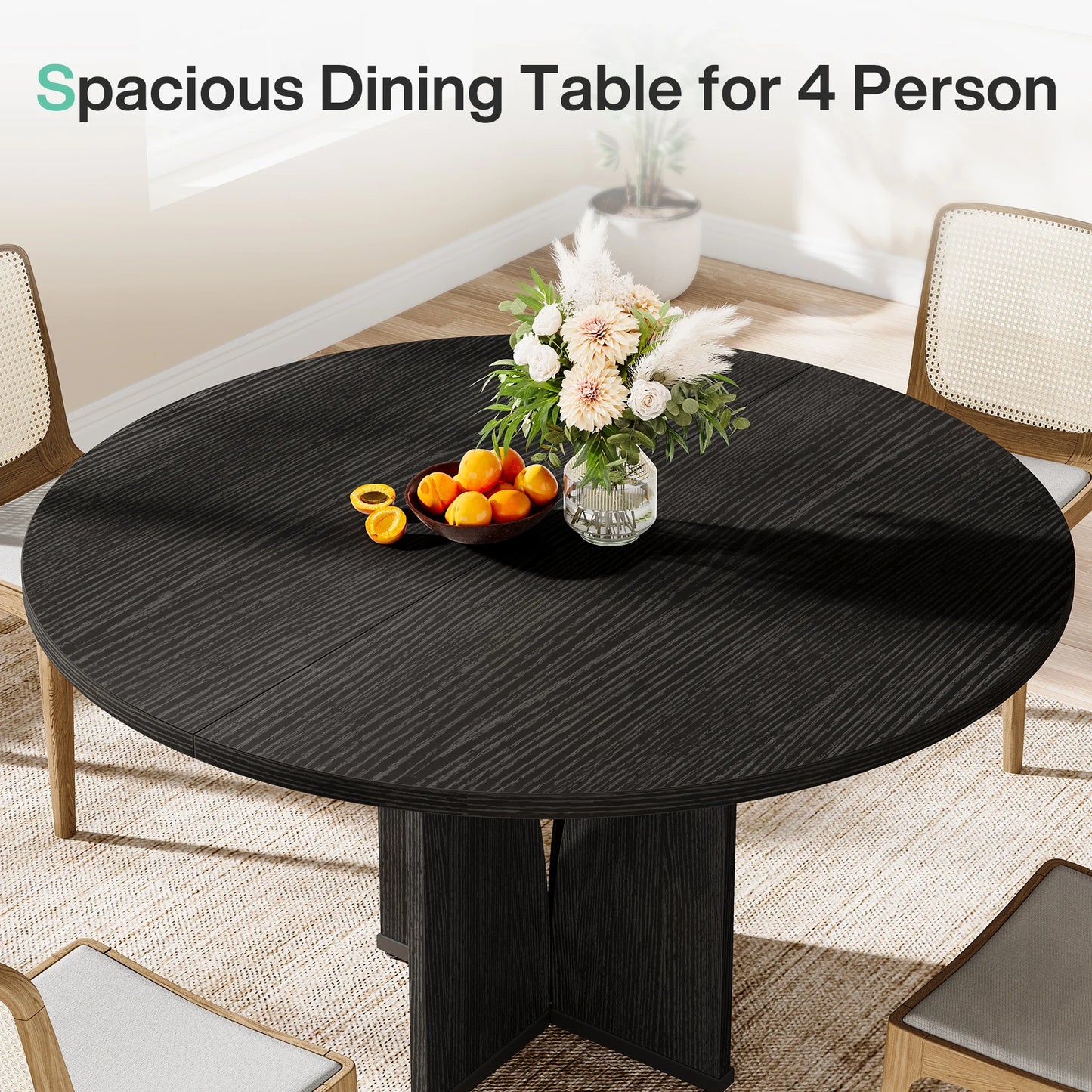 Round Wood Conference Table