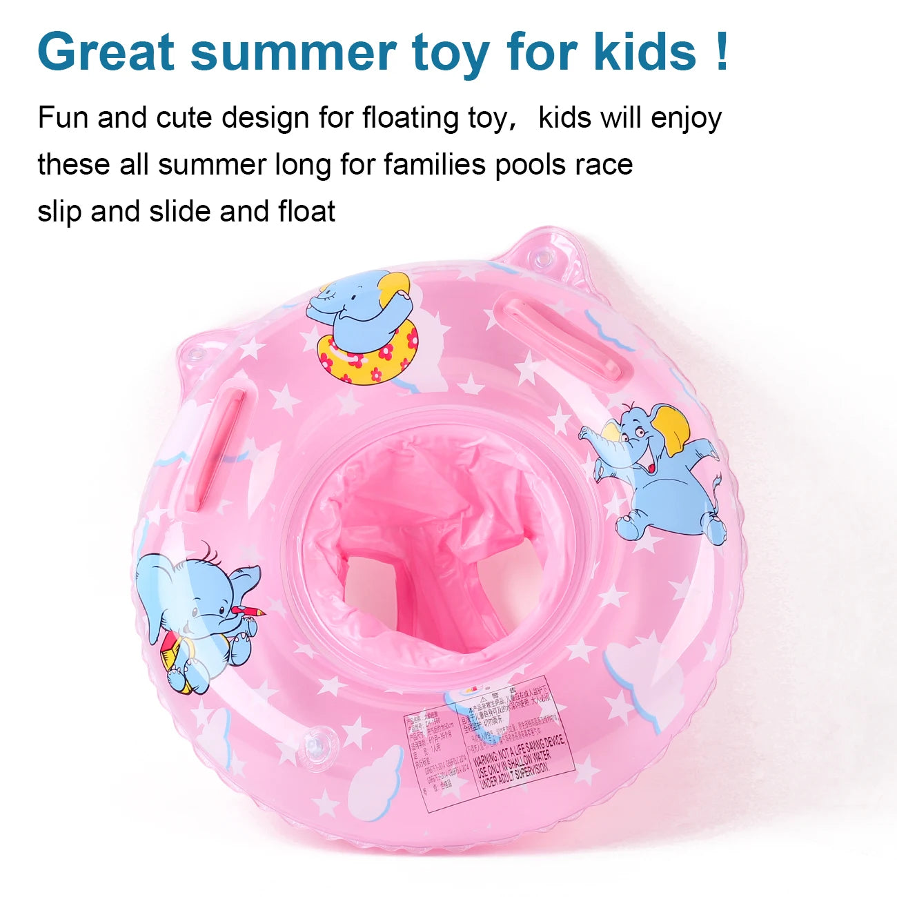 Inflatable swimming float for children