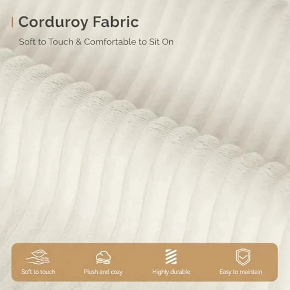 Curved Corduroy Sectional