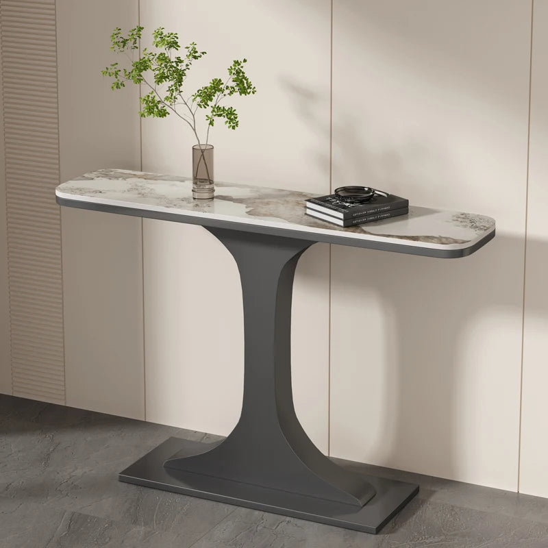 Luxury Corner Console Table – Modern Nordic Entryway Table with Unique Design for Living Rooms and Hallways