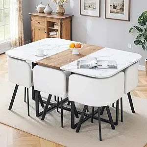 Faux Marble Dining Set