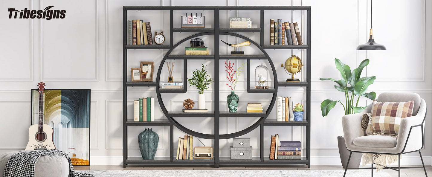 Half‑Moon Etagere Bookcase