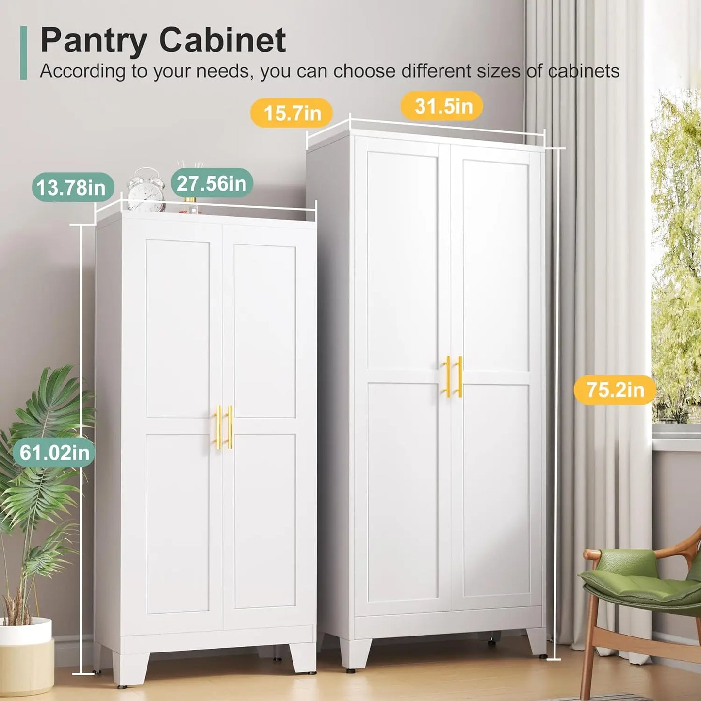 Metal Pantry Storage Cabinet