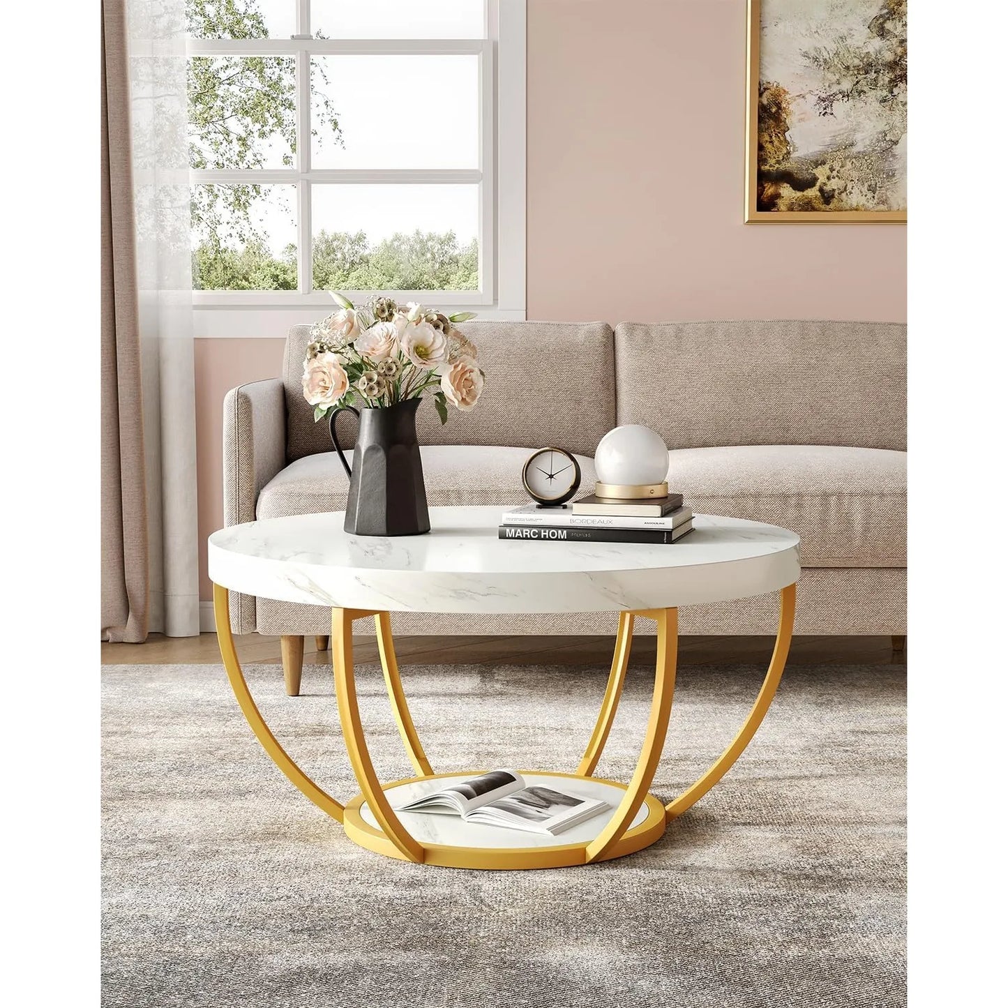 Round 2‑Tier Coffee Table