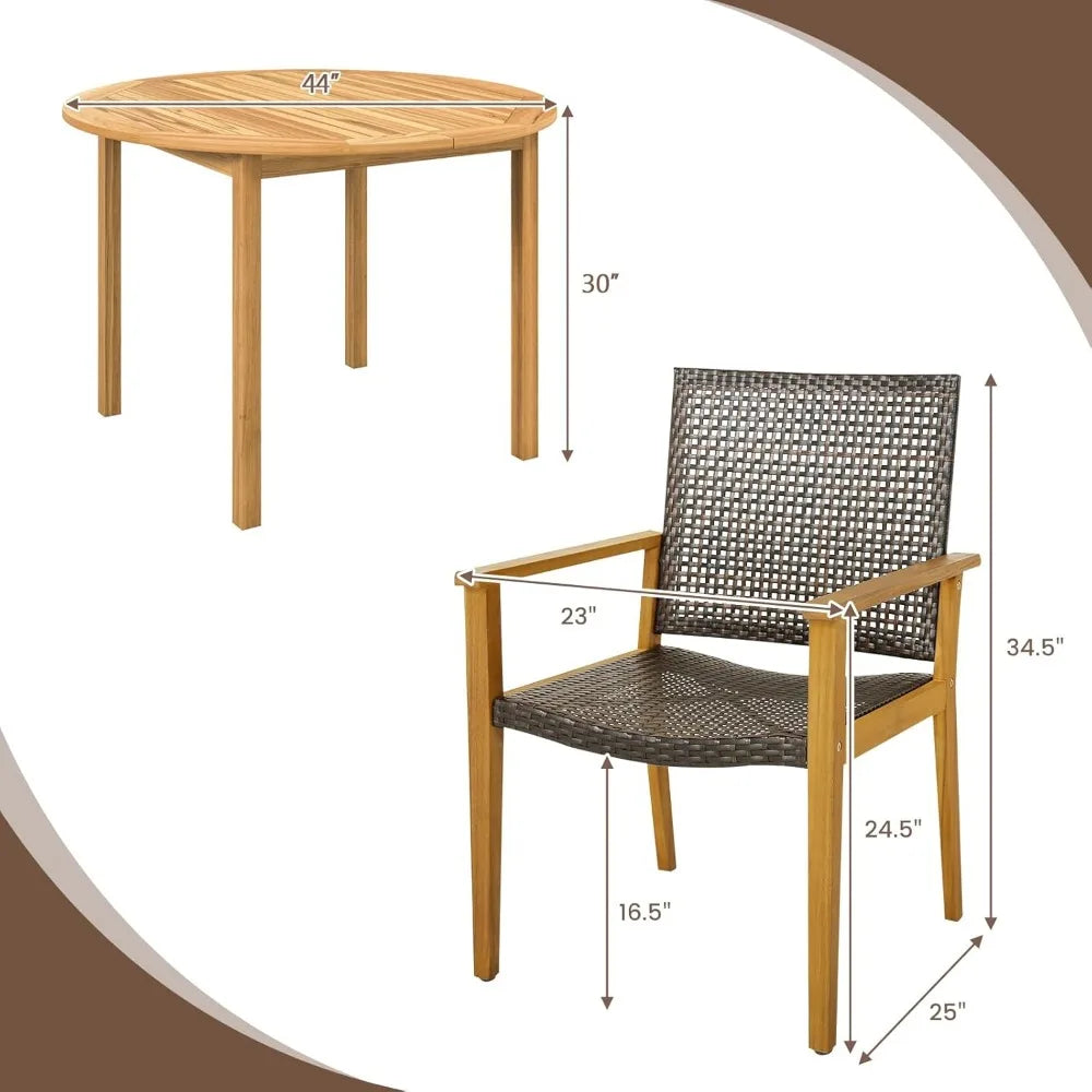 Patio Wicker Dining Set